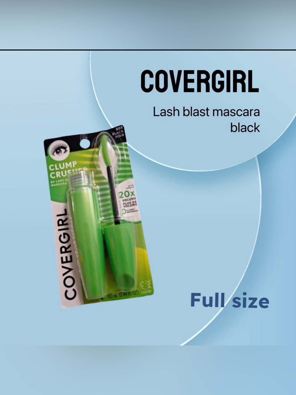 🇺🇸🆕📦NIB COVERGIRL |FULL| Iconic Lash Blast BLACK Mascara Volume & define lash